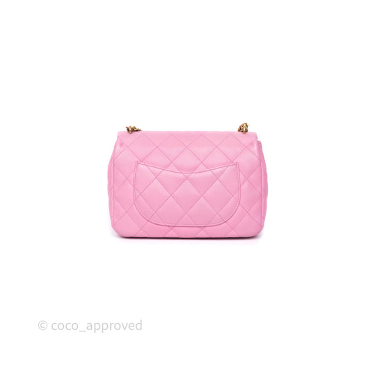 Chanel Large Flap Bag Heart Adjustable Chain Pink Caviar Aged Gold Hardware