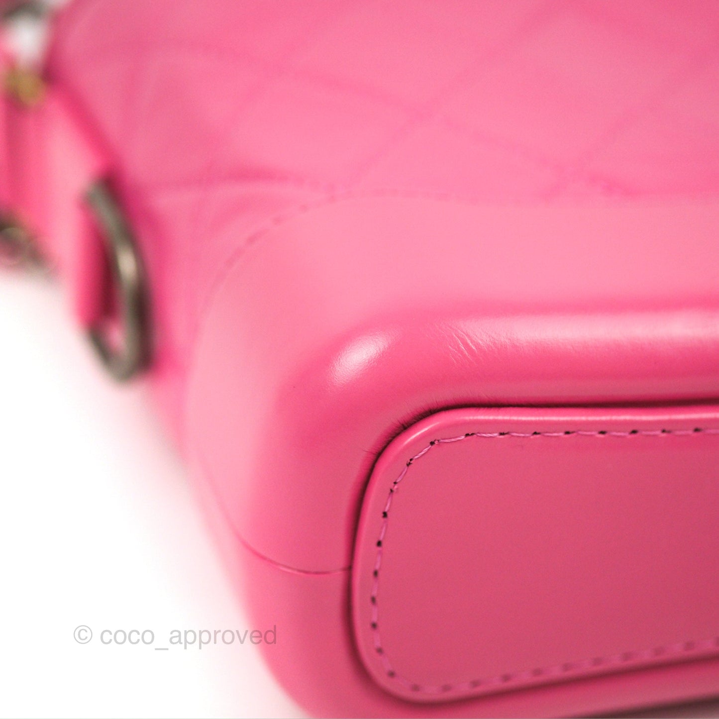 Chanel Quilted Small Gabrielle Hobo Pink Aged Calfskin Mixed Hardware