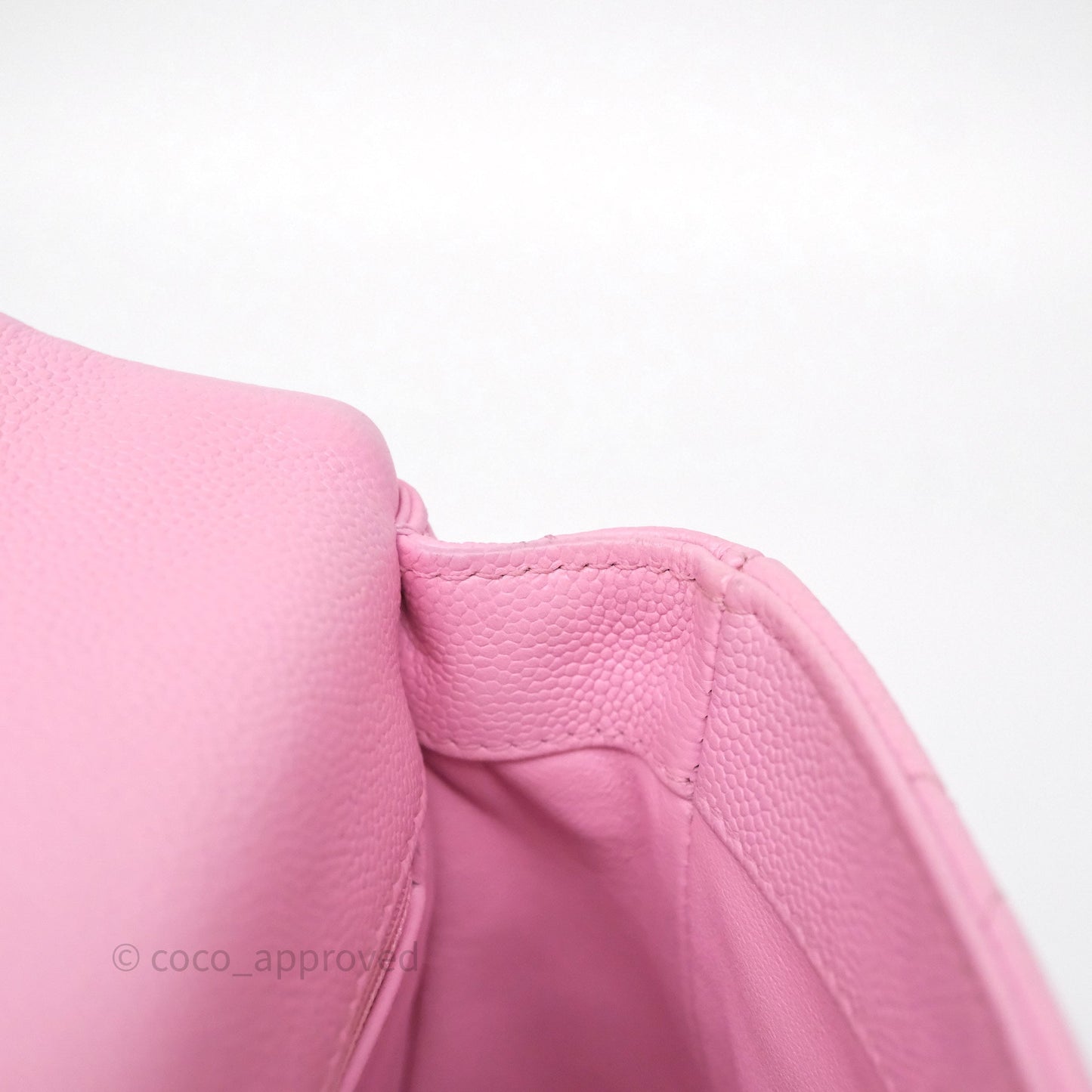 Chanel Large Flap Bag Heart Adjustable Chain Pink Caviar Aged Gold Hardware