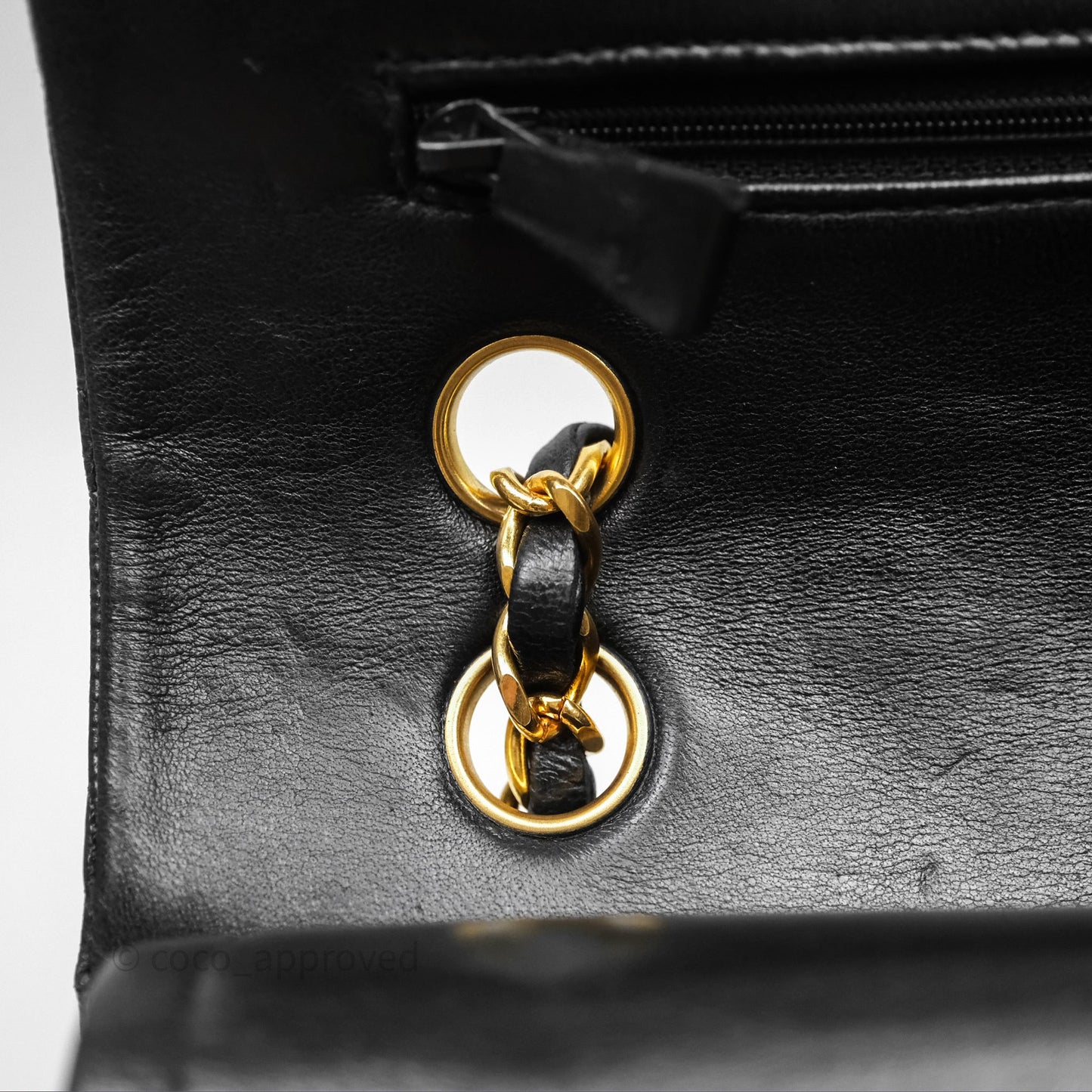 Chanel Classic Vintage Double Flap M/L Black Lambskin 24K Gold Hardware