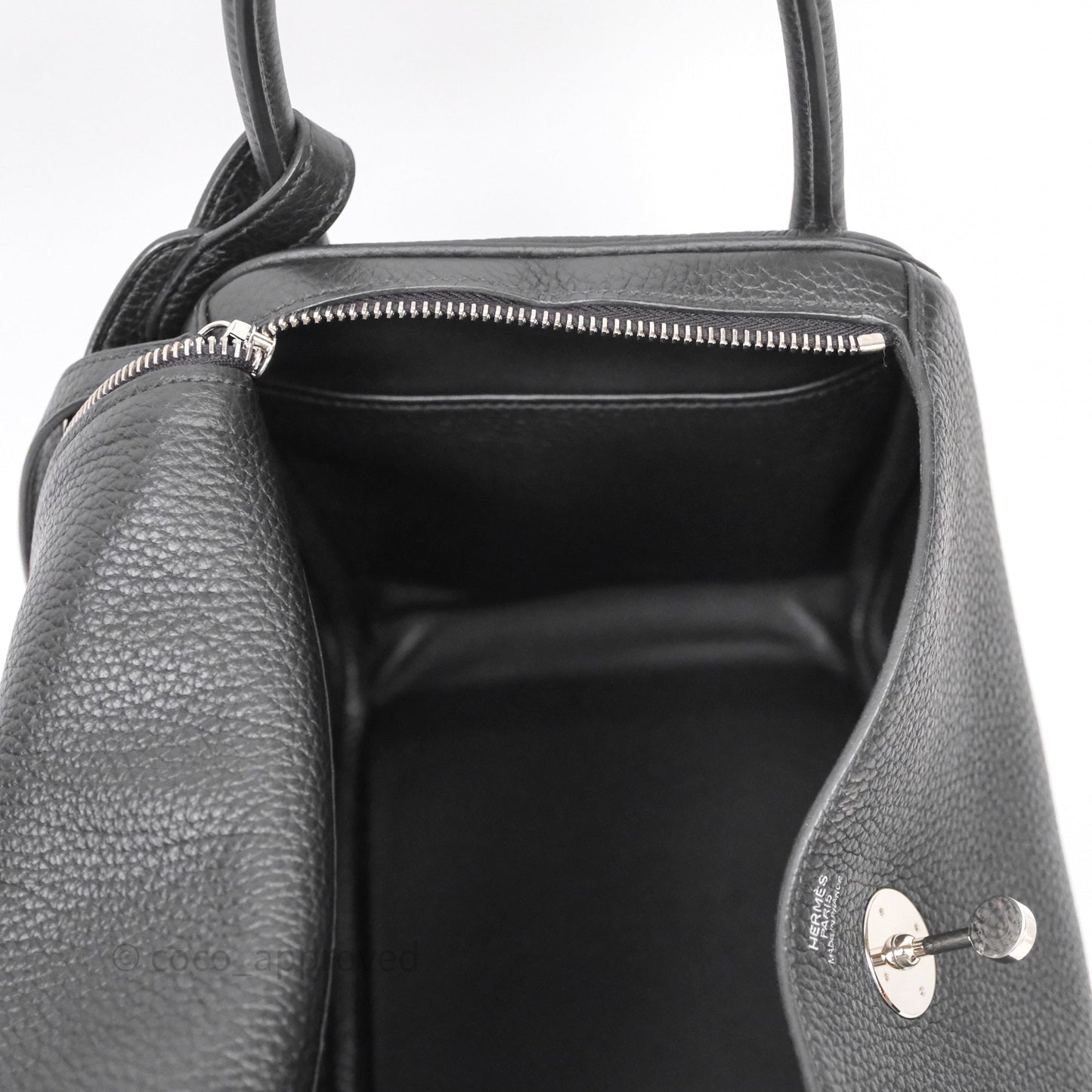 Hermès Lindy 30 Black Noir 89 Clemence Palladium Hardware