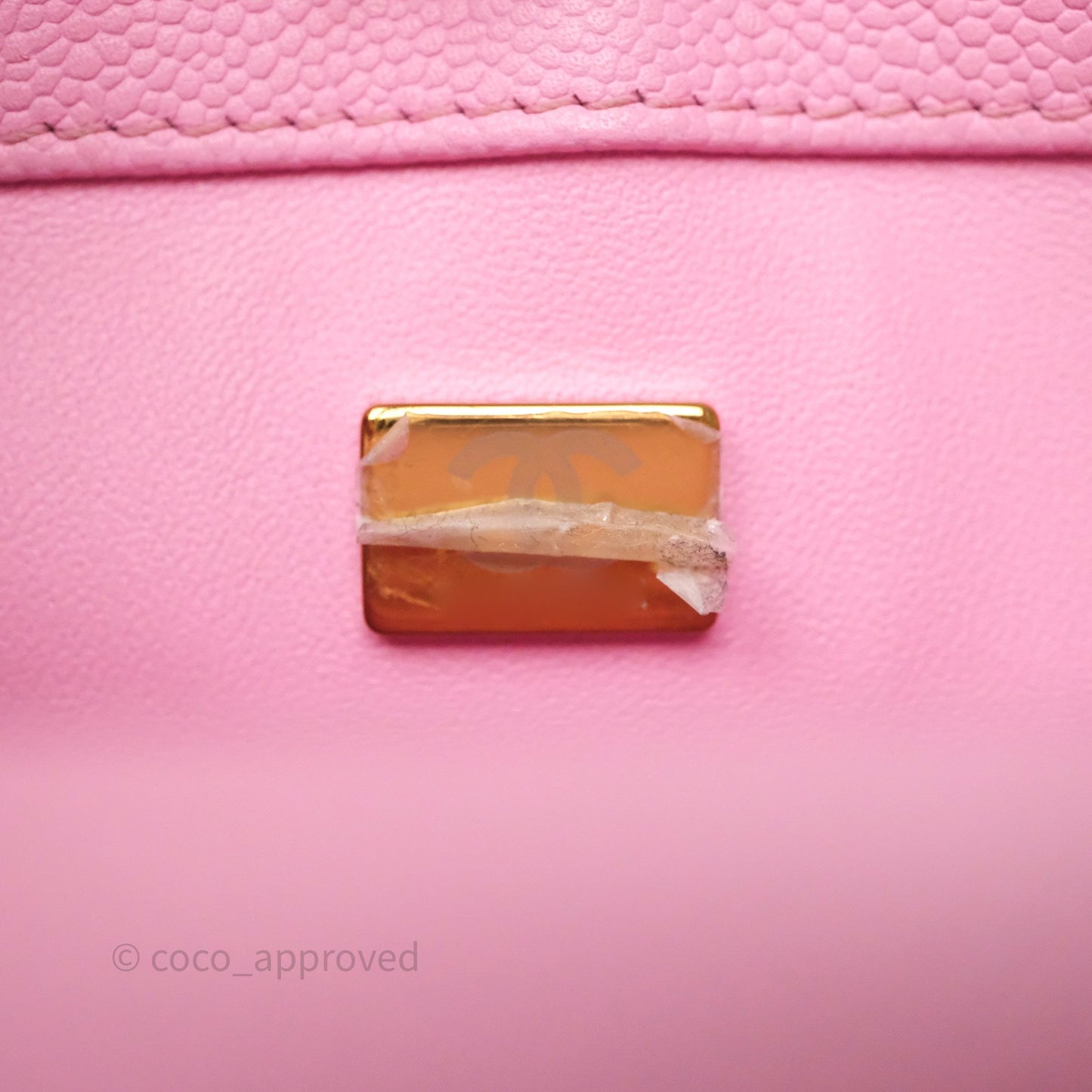 Chanel Large Flap Bag Heart Adjustable Chain Pink Caviar Aged Gold Hardware