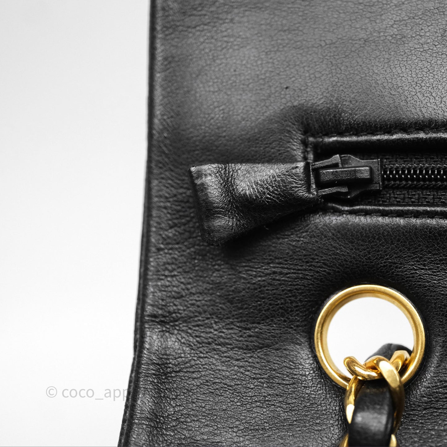 Chanel Classic Vintage Double Flap M/L Black Lambskin 24K Gold Hardware