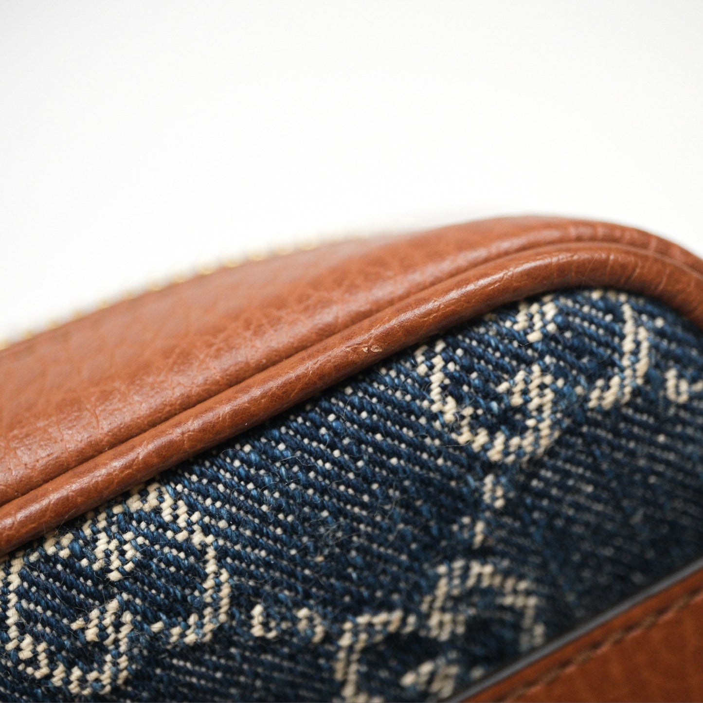 Gucci Ophidia Jacquard Denim Mini Bag Gold Hardware