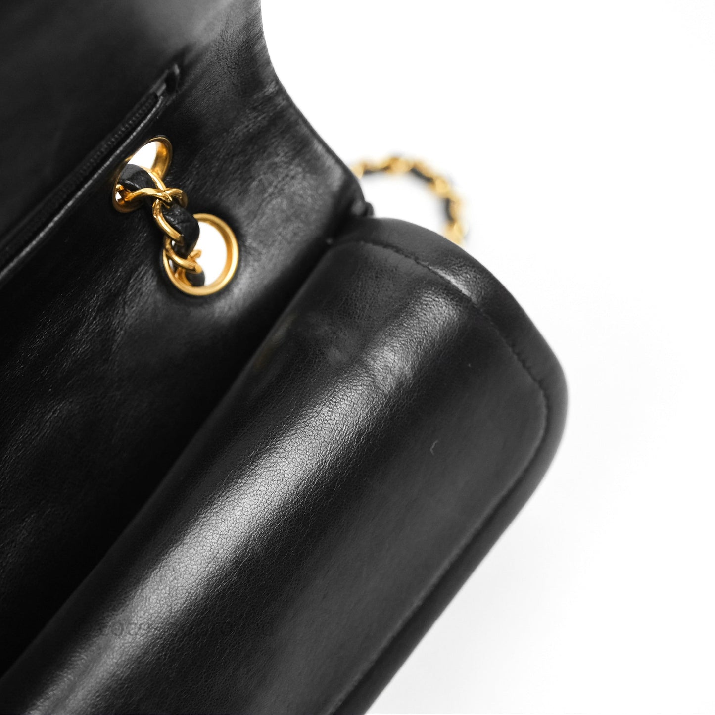 Chanel Classic Vintage Double Flap M/L Black Lambskin 24K Gold Hardware