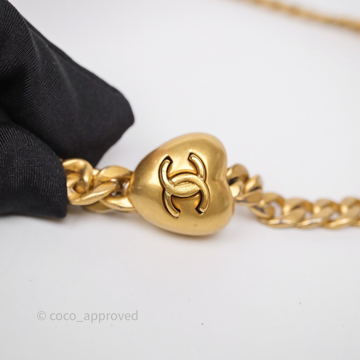 Chanel Large Flap Bag Heart Adjustable Chain Pink Caviar Aged Gold Hardware