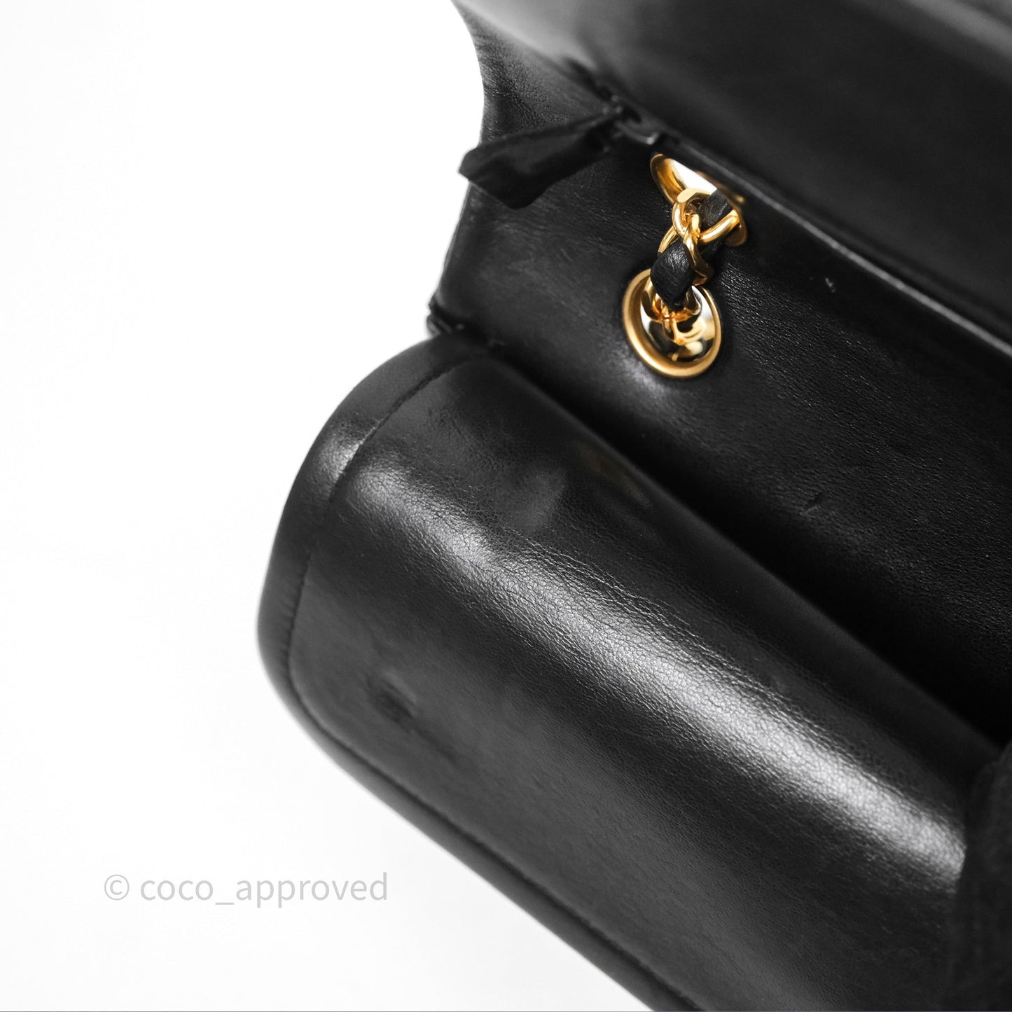 Chanel Classic Vintage Double Flap M/L Black Lambskin 24K Gold Hardware