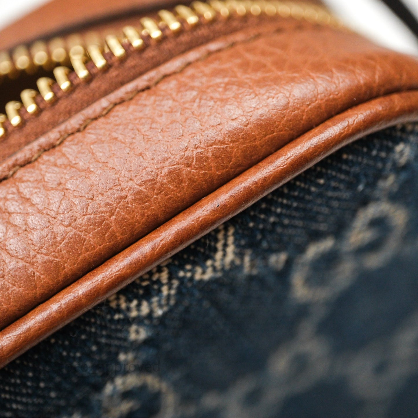 Gucci Ophidia Jacquard Denim Mini Bag Gold Hardware