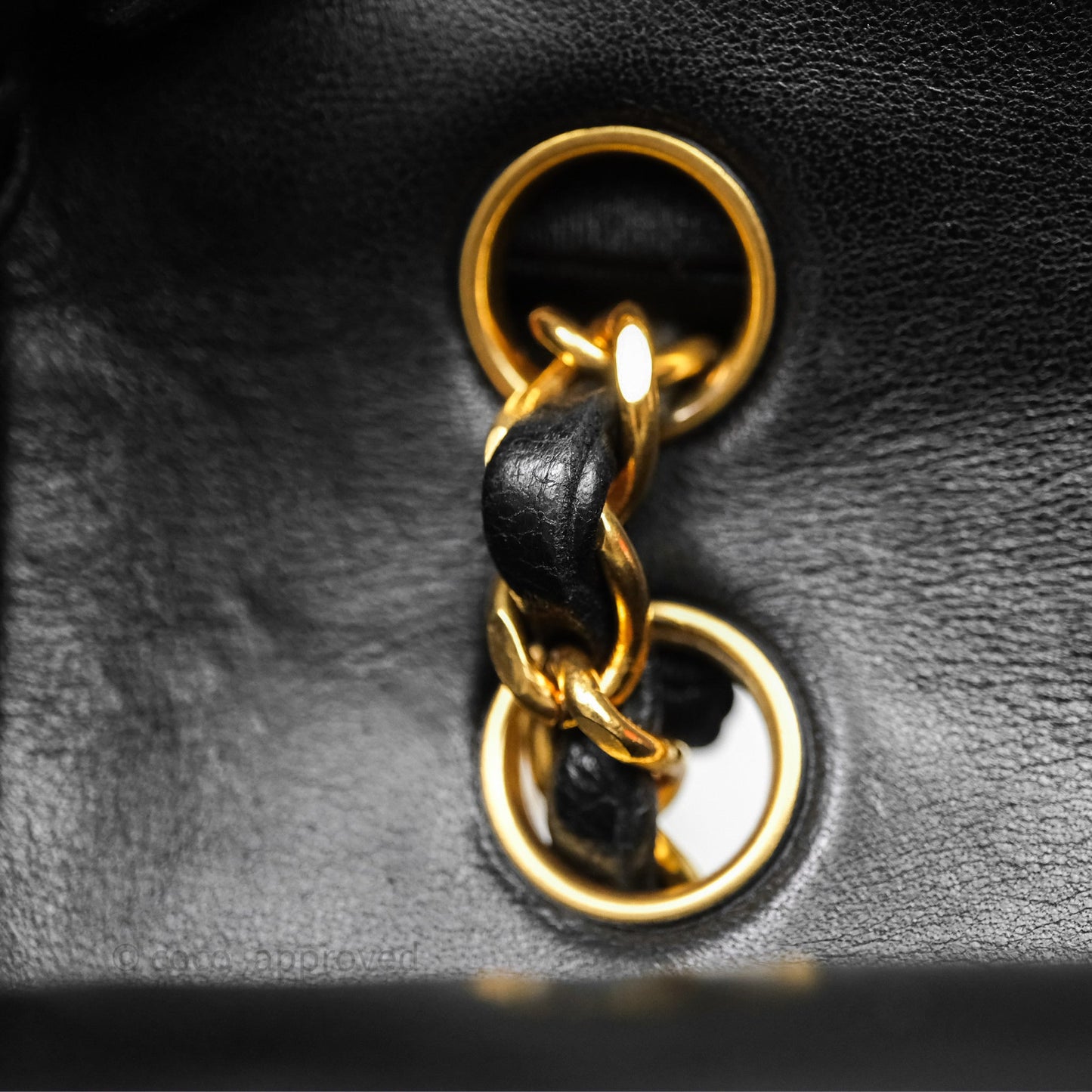 Chanel Classic Vintage Double Flap M/L Black Lambskin 24K Gold Hardware