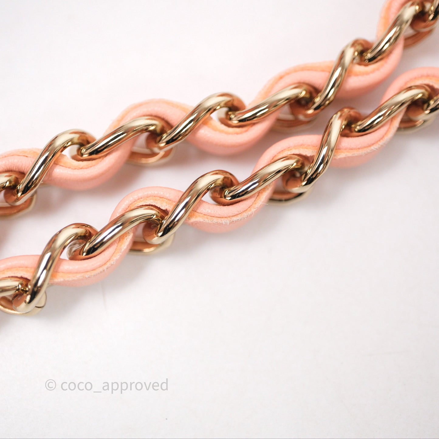 Chanel Mini Square Quilted Peach Lambskin Gold Hardware