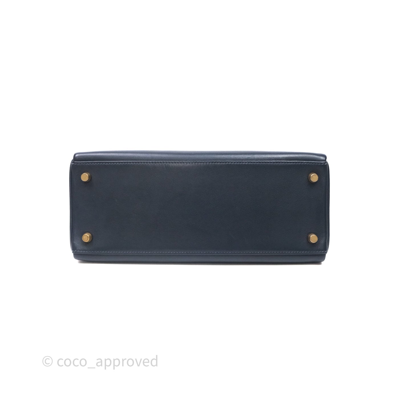Hermes Kelly 28 Retourne Bleu Nuit 2Z Gold Hardware