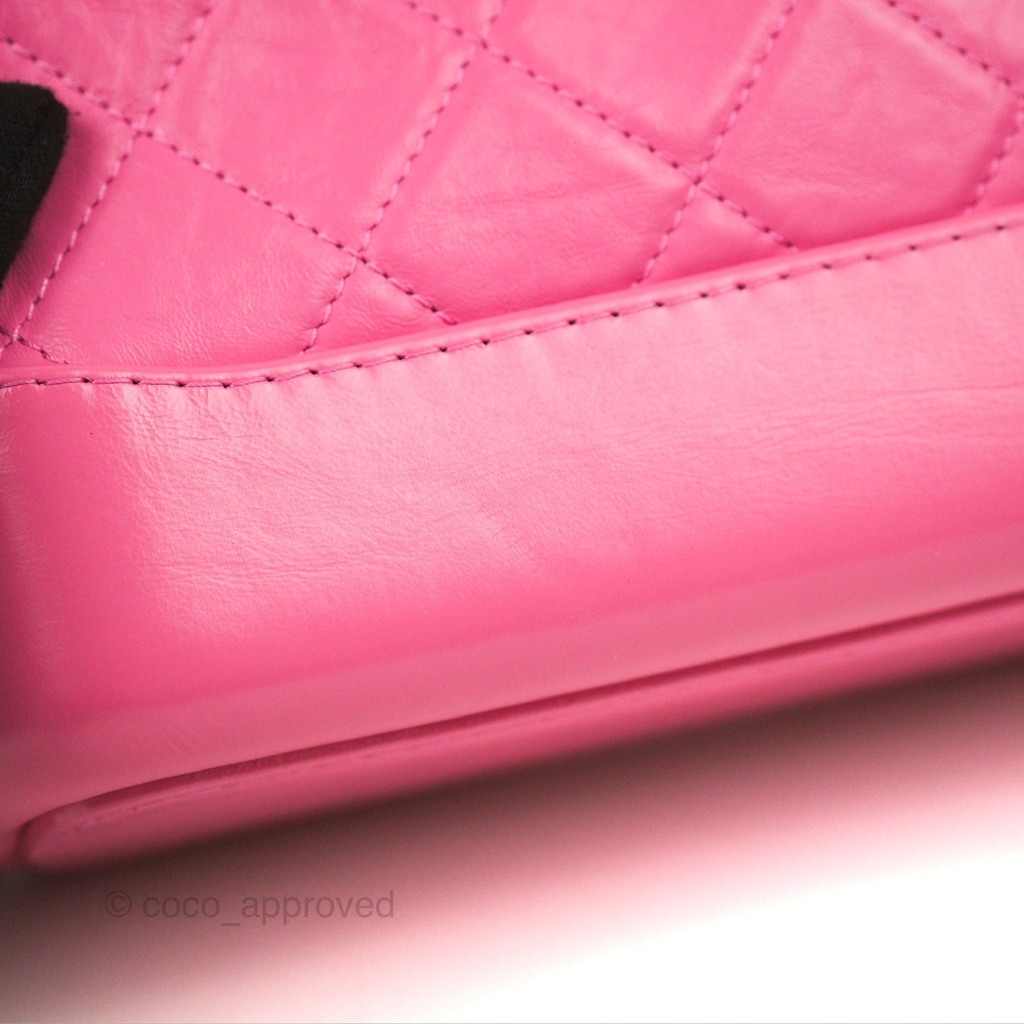 Chanel Quilted Small Gabrielle Hobo Pink Aged Calfskin Mixed Hardware