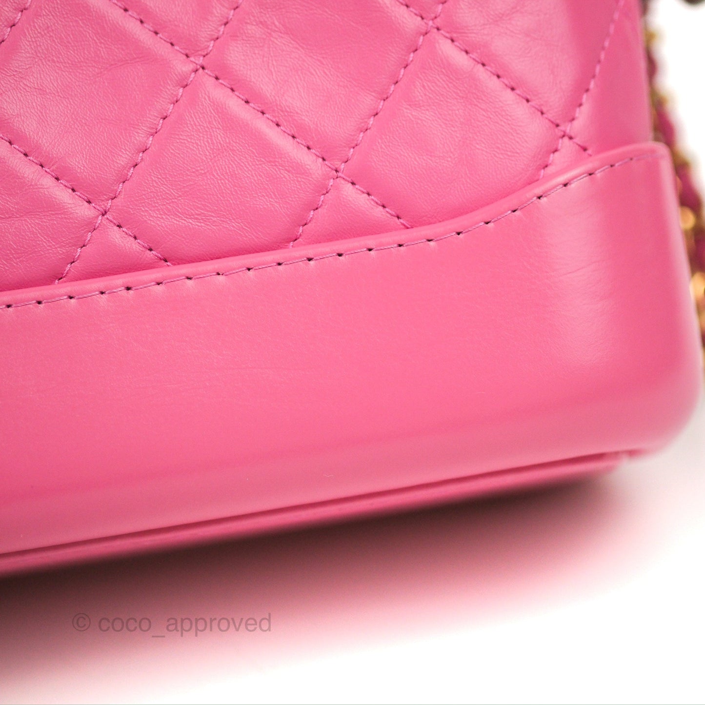 Chanel Quilted Small Gabrielle Hobo Pink Aged Calfskin Mixed Hardware