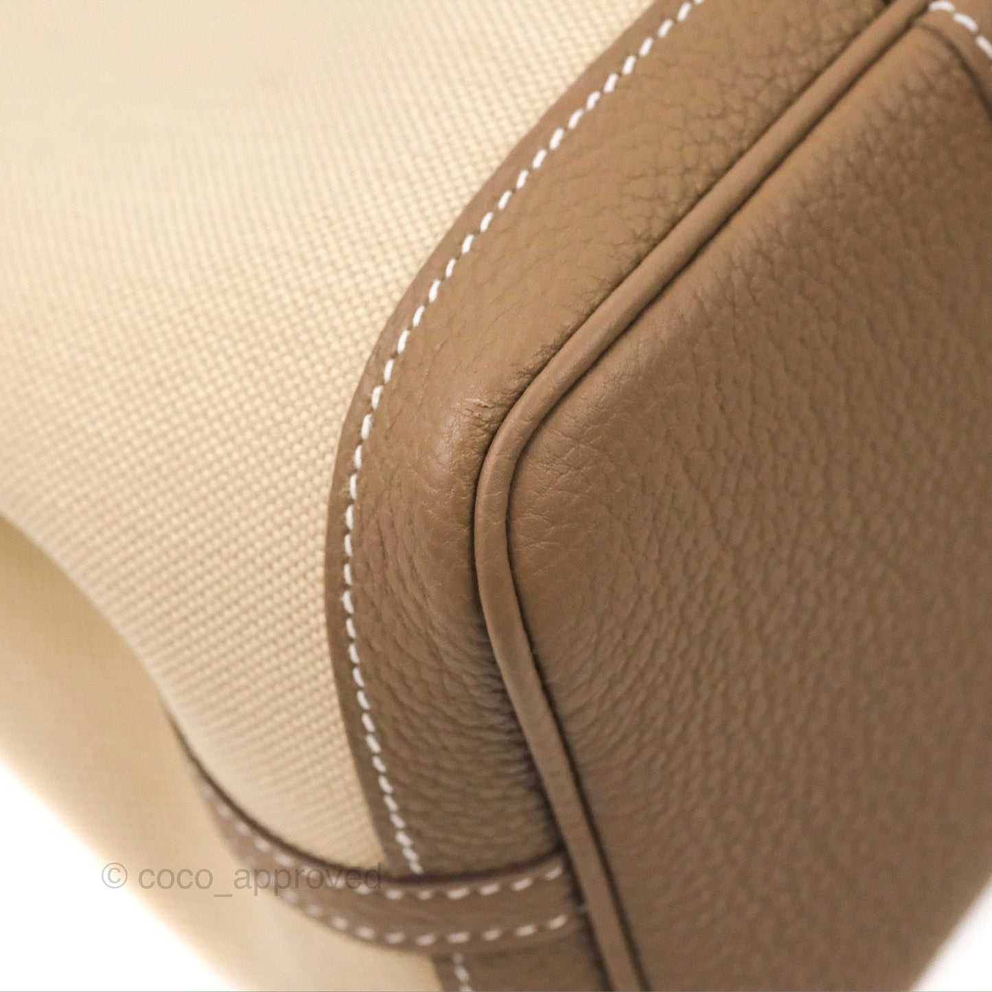 Hermes Garden Party 30 Beton 8L/Etoupe 18 Canvas Negonda With Twilly
