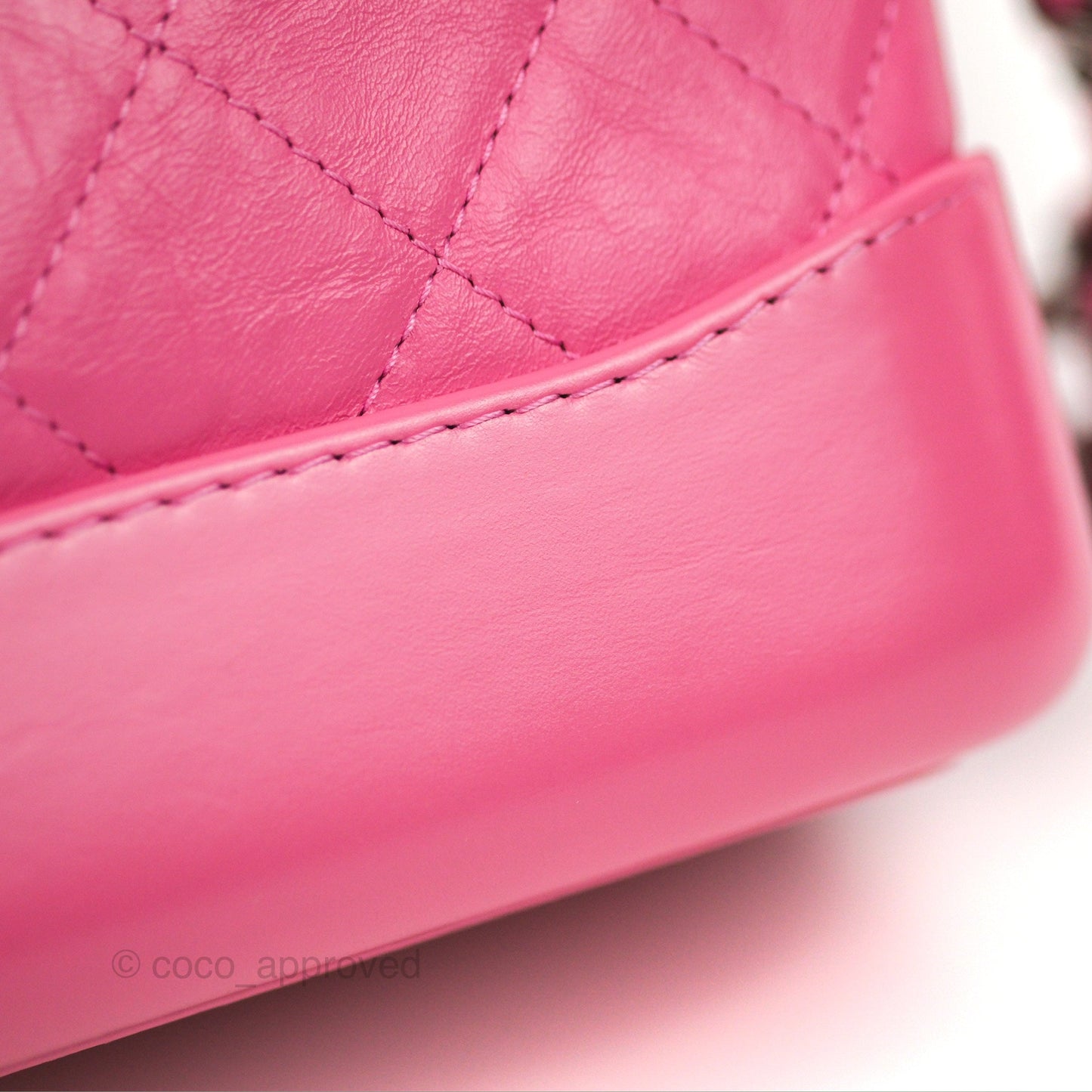 Chanel Quilted Small Gabrielle Hobo Pink Aged Calfskin Mixed Hardware