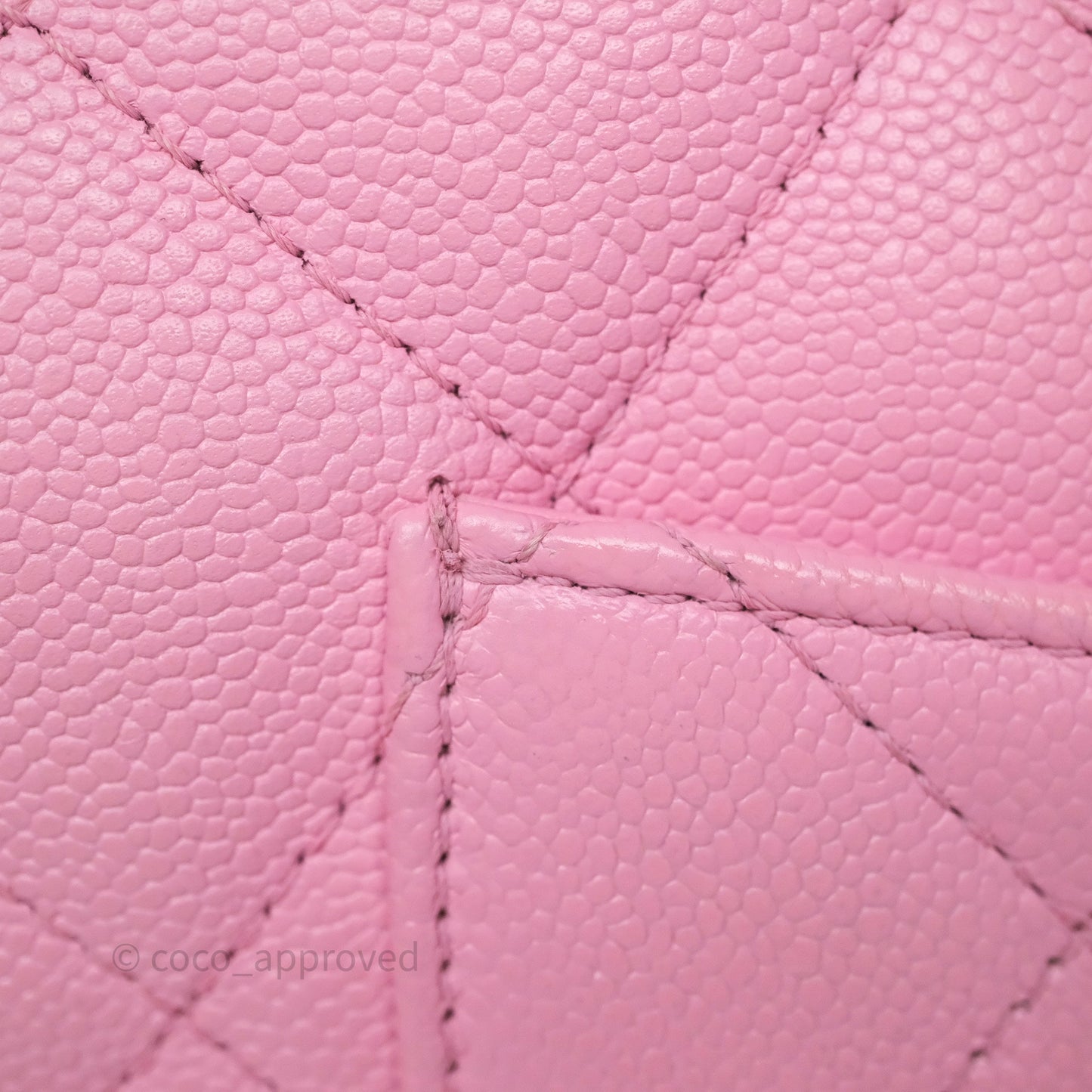 Chanel Large Flap Bag Heart Adjustable Chain Pink Caviar Aged Gold Hardware