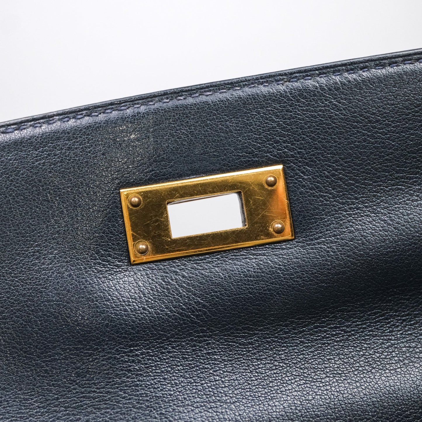 Hermes Kelly 28 Retourne Bleu Nuit 2Z Gold Hardware