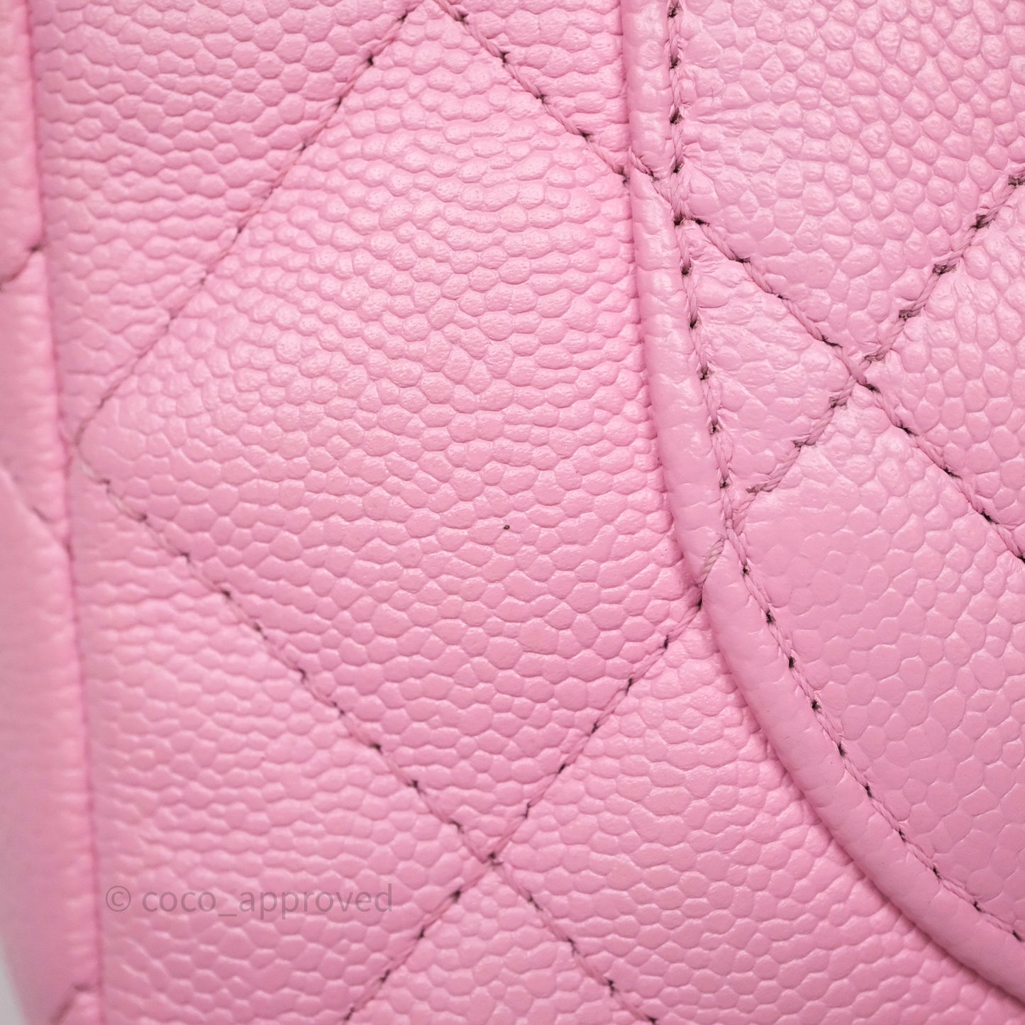 Chanel Large Flap Bag Heart Adjustable Chain Pink Caviar Aged Gold Hardware