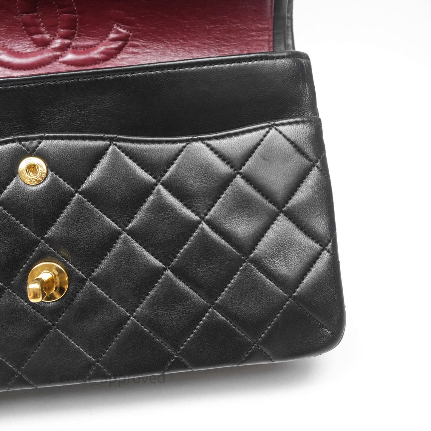 Chanel Classic Vintage Double Flap M/L Black Lambskin 24K Gold Hardware