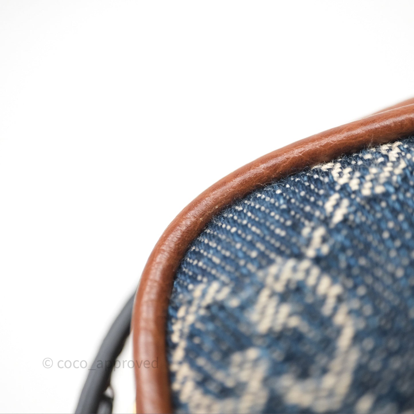 Gucci Ophidia Jacquard Denim Mini Bag Gold Hardware
