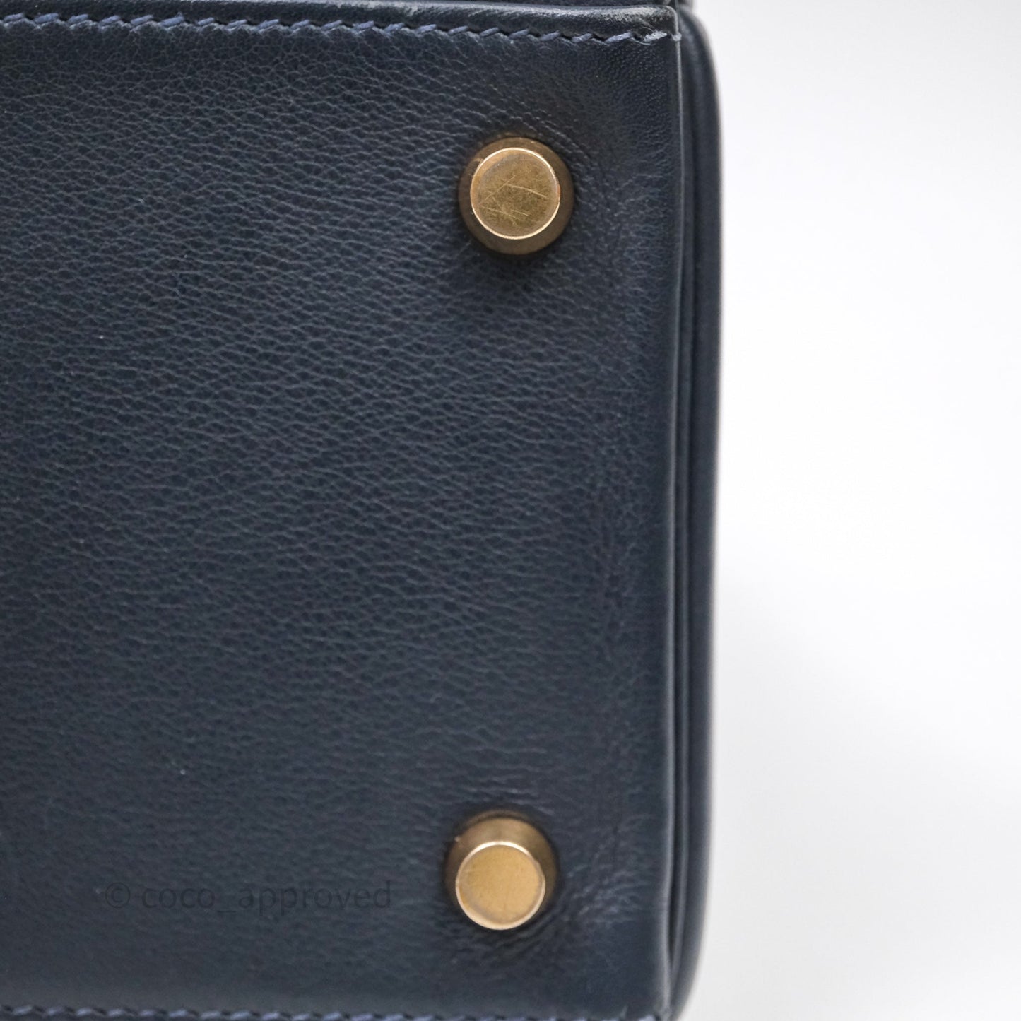 Hermes Kelly 28 Retourne Bleu Nuit 2Z Gold Hardware