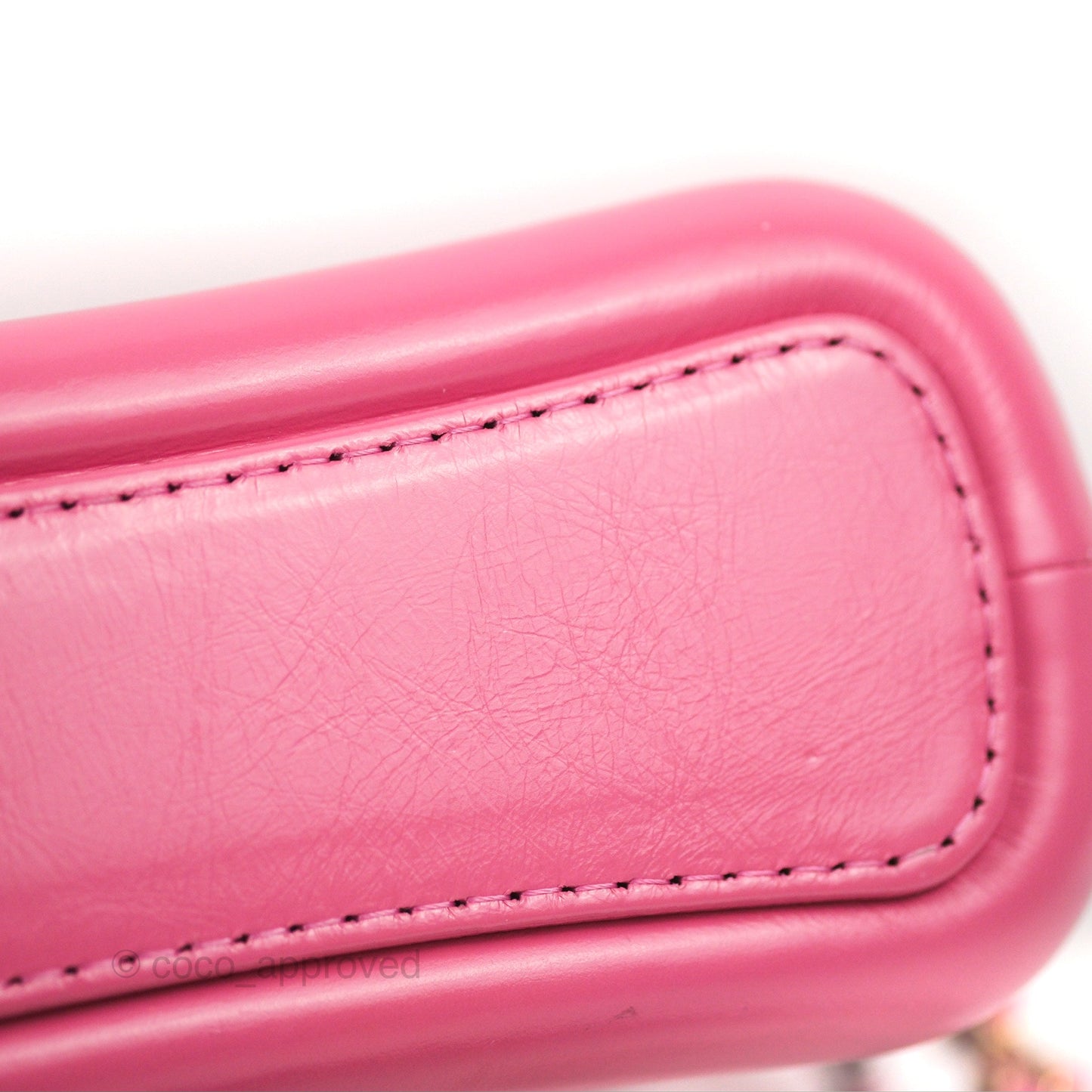 Chanel Quilted Small Gabrielle Hobo Pink Aged Calfskin Mixed Hardware