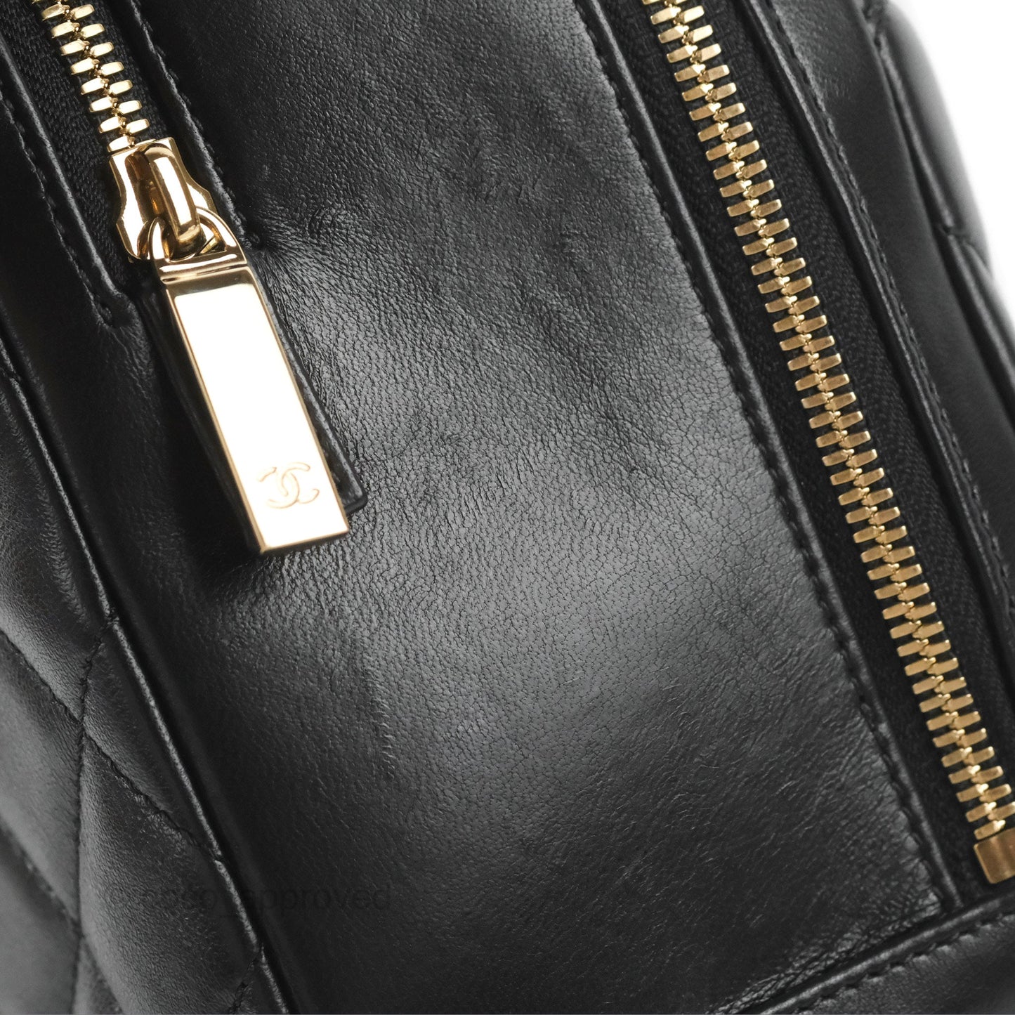 Chanel Quilted Small Trendy CC Bowling Bag Black Lambskin Gold Hardware