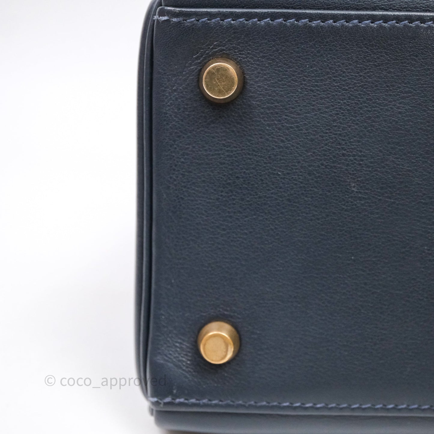 Hermes Kelly 28 Retourne Bleu Nuit 2Z Gold Hardware