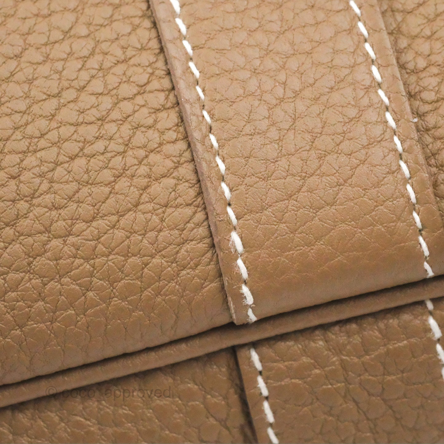 Hermes Garden Party 30 Beton 8L/Etoupe 18 Canvas Negonda With Twilly