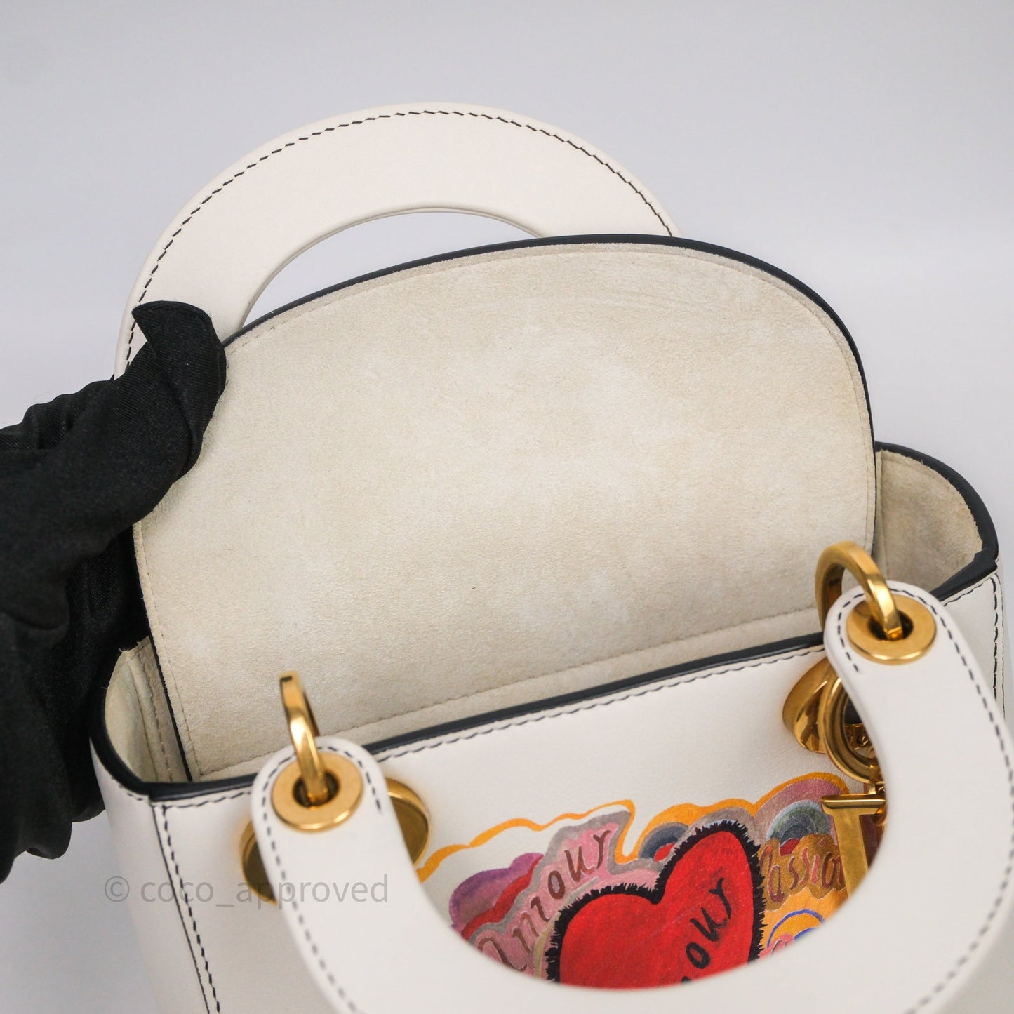 Christian Dior Mini Lady Dior Niki De Saint Phalle Calfskin White