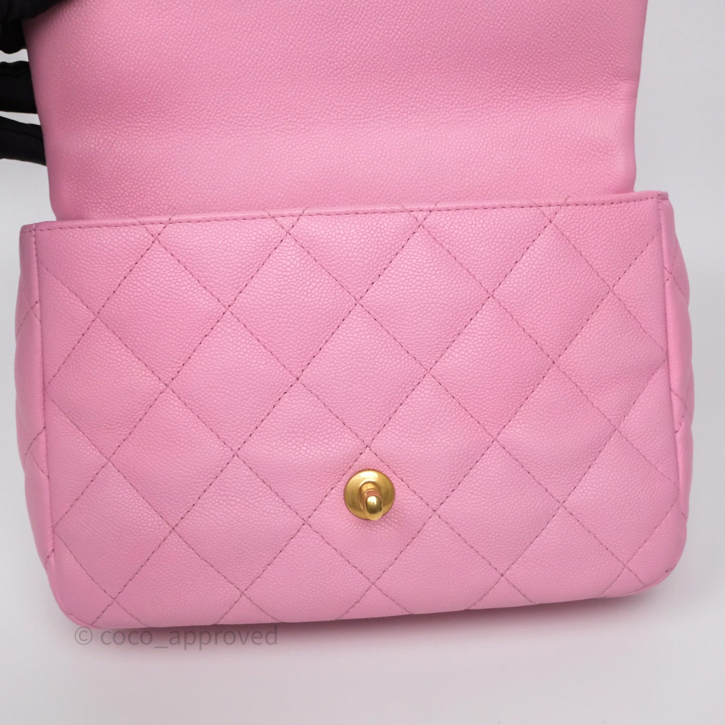 Chanel Large Flap Bag Heart Adjustable Chain Pink Caviar Aged Gold Hardware