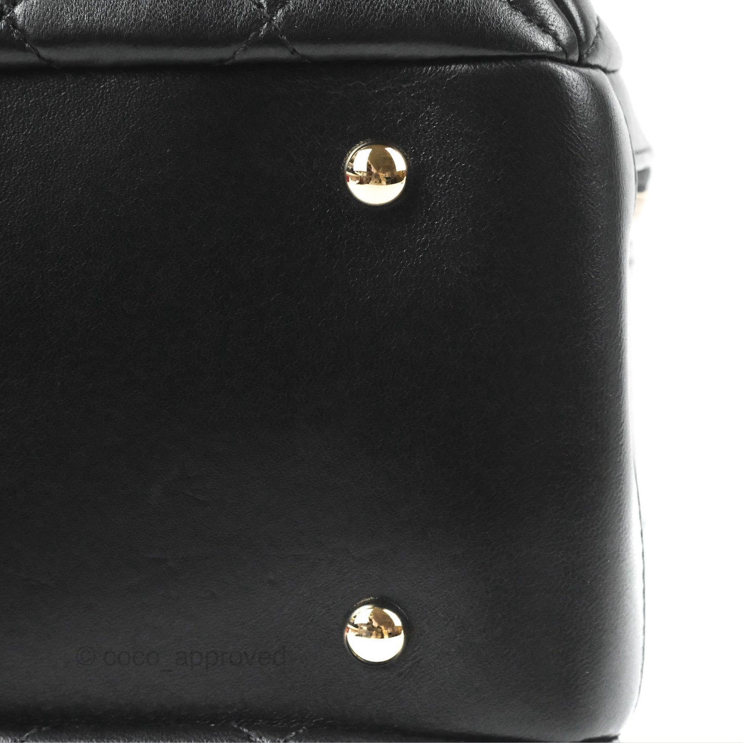 Chanel Quilted Small Trendy CC Bowling Bag Black Lambskin Gold Hardware
