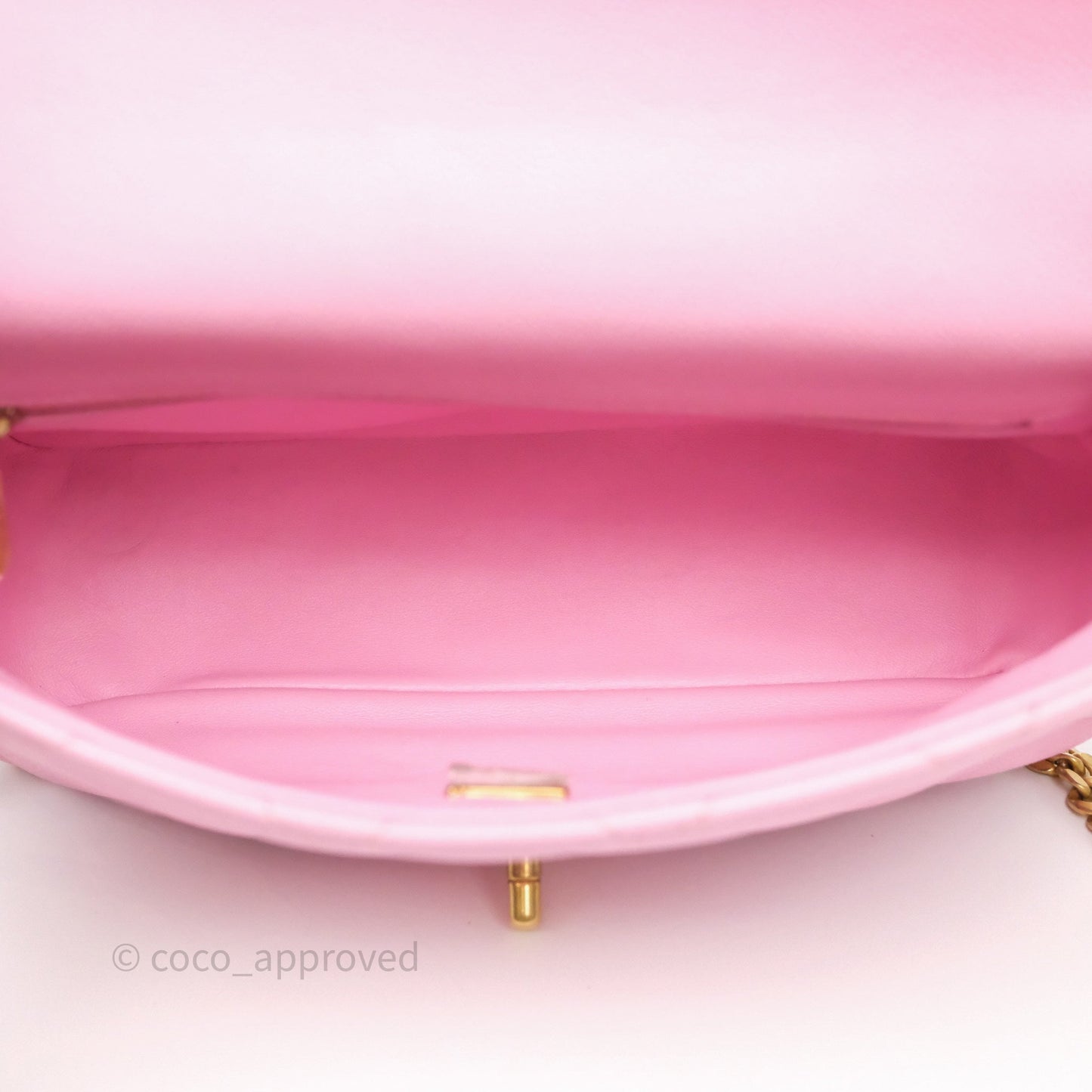 Chanel Large Flap Bag Heart Adjustable Chain Pink Caviar Aged Gold Hardware