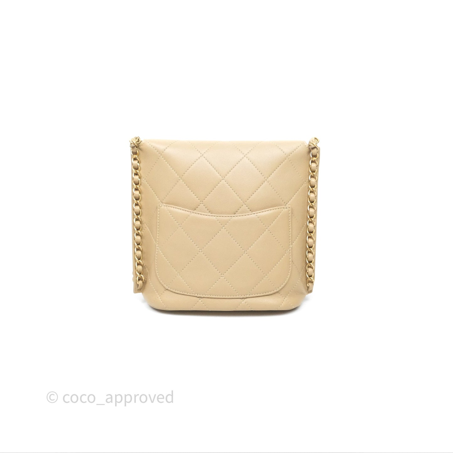 Chanel Small Hobo Bag Beige Calfskin Aged Gold Hardware