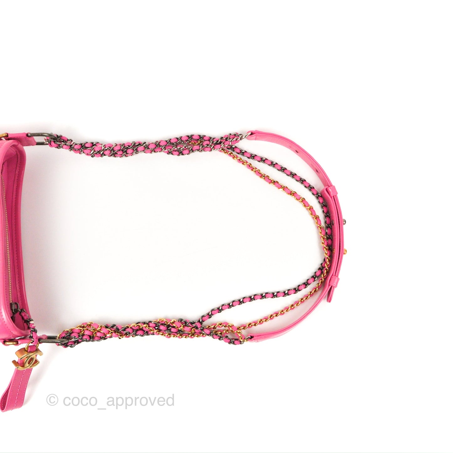Chanel Quilted Small Gabrielle Hobo Pink Aged Calfskin Mixed Hardware