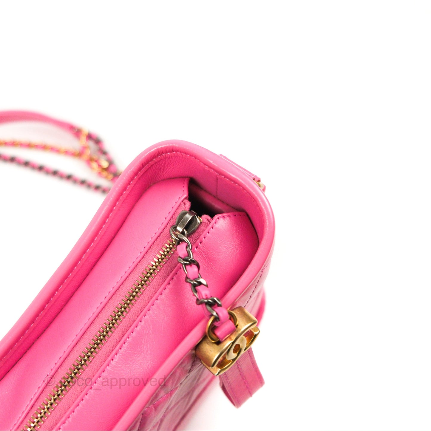 Chanel Quilted Small Gabrielle Hobo Pink Aged Calfskin Mixed Hardware
