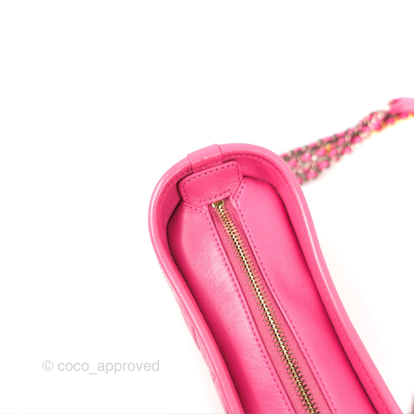 Chanel Quilted Small Gabrielle Hobo Pink Aged Calfskin Mixed Hardware
