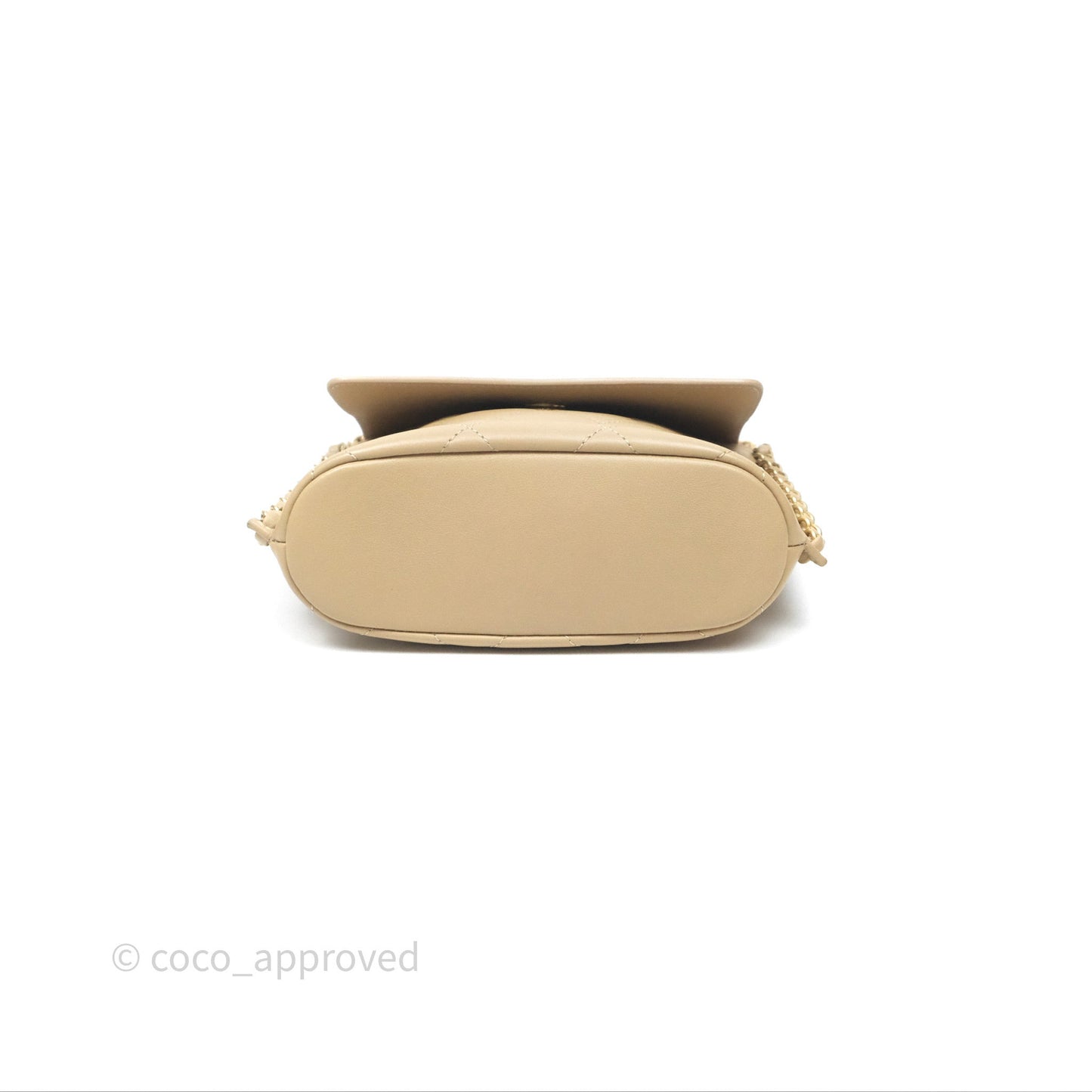 Chanel Small Hobo Bag Beige Calfskin Aged Gold Hardware