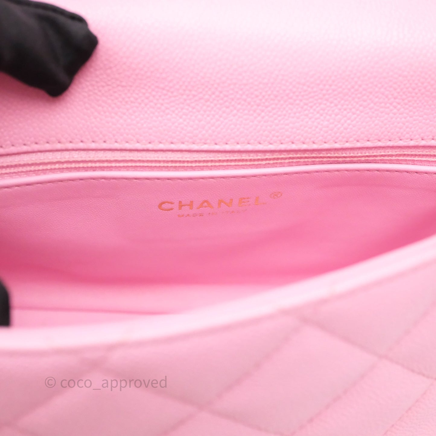 Chanel Large Flap Bag Heart Adjustable Chain Pink Caviar Aged Gold Hardware