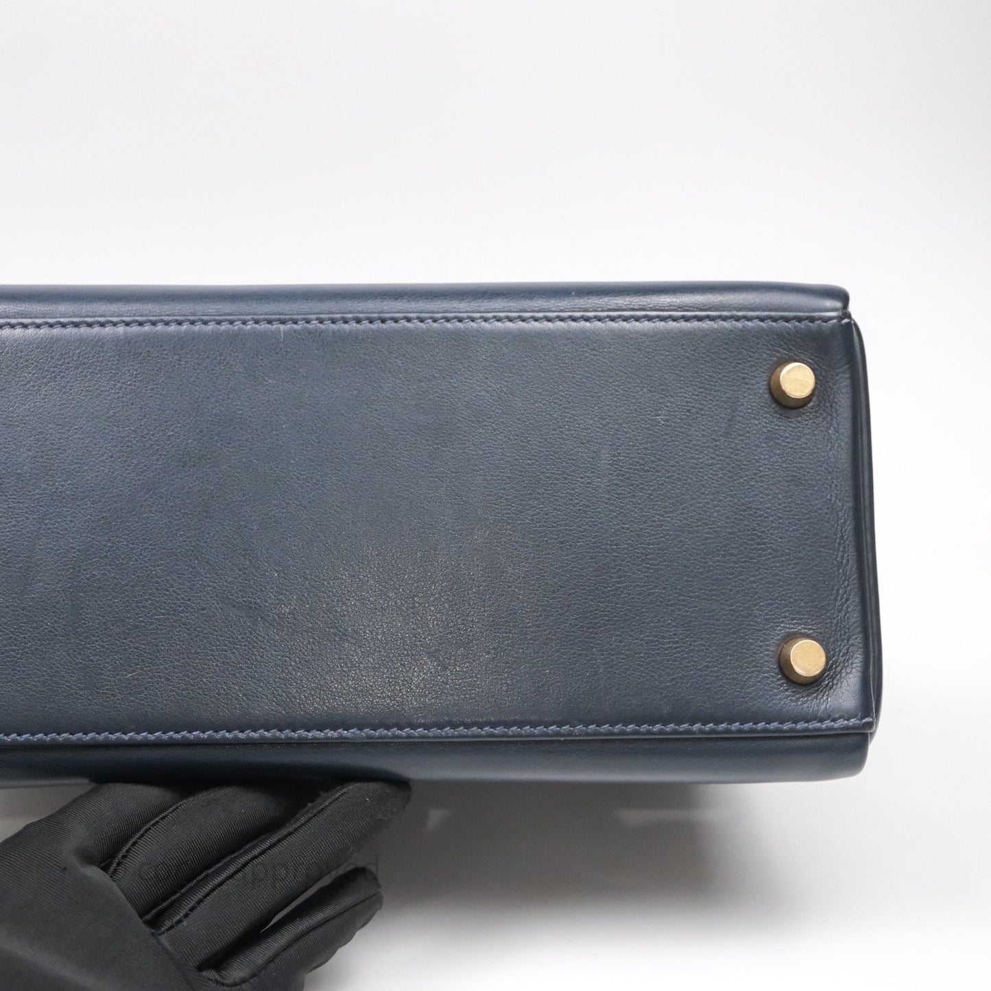 Hermes Kelly 28 Retourne Bleu Nuit 2Z Gold Hardware