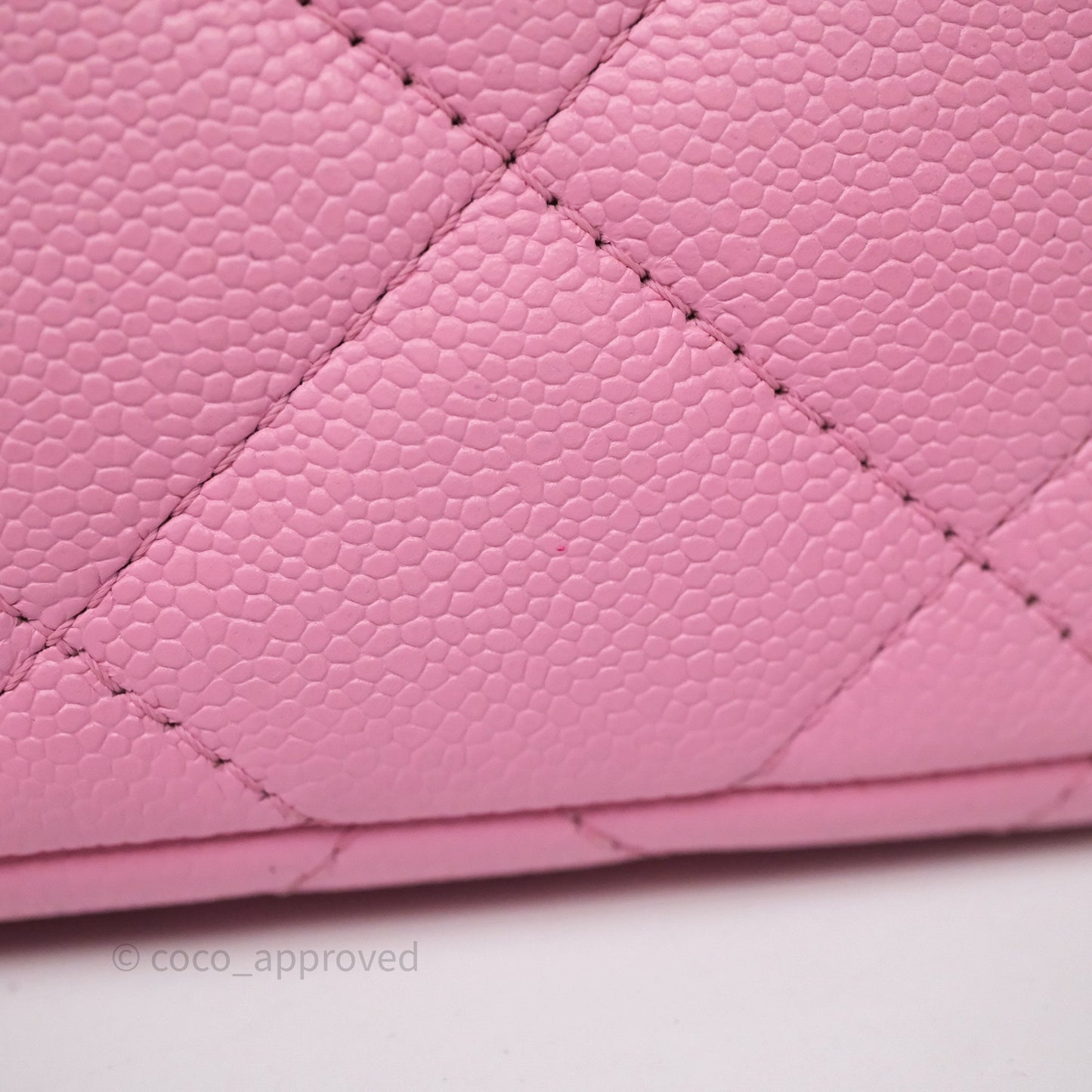 Chanel Large Flap Bag Heart Adjustable Chain Pink Caviar Aged Gold Hardware