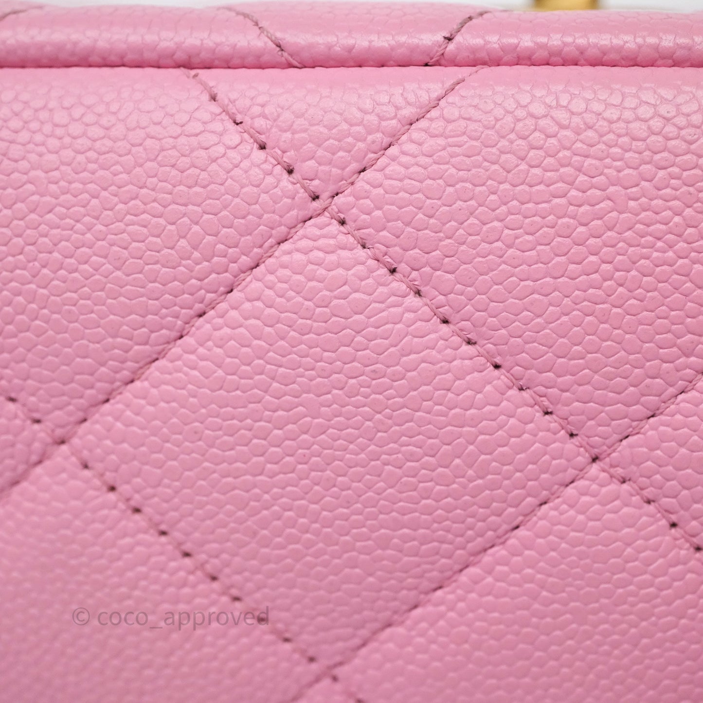 Chanel Large Flap Bag Heart Adjustable Chain Pink Caviar Aged Gold Hardware