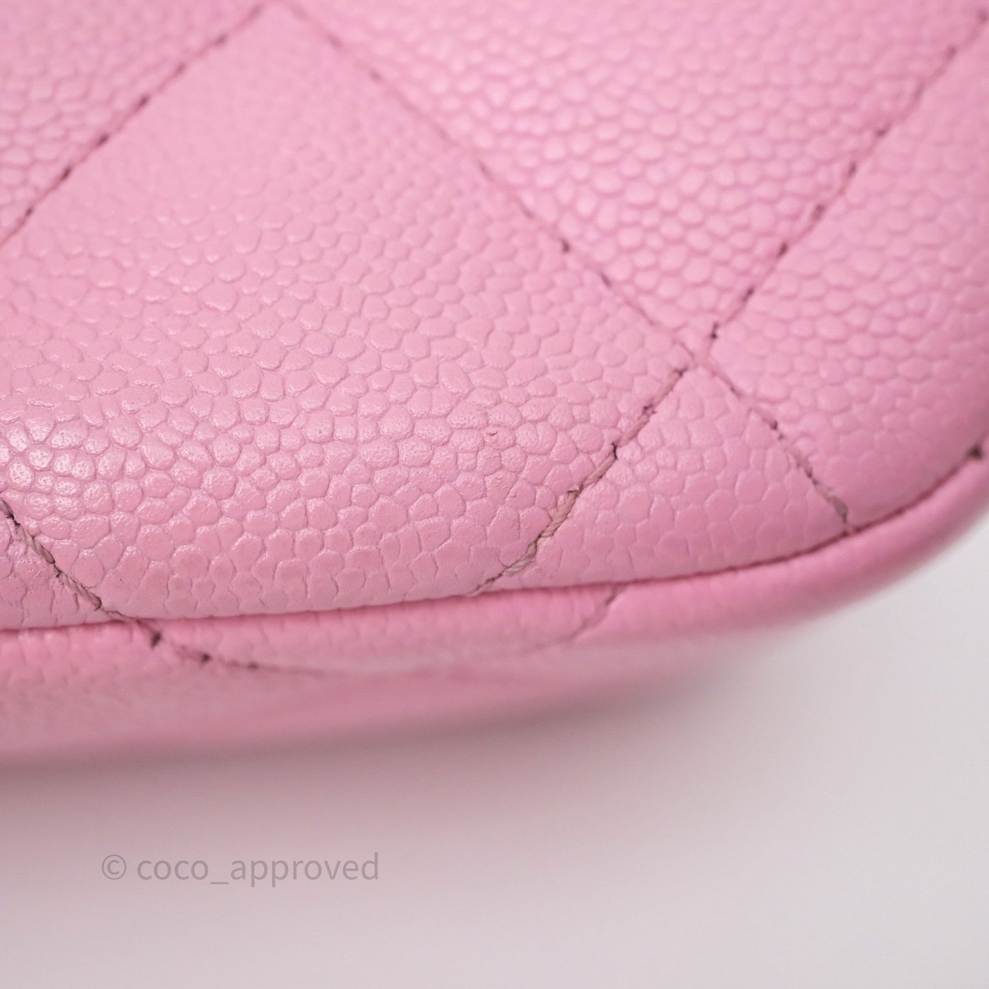 Chanel Large Flap Bag Heart Adjustable Chain Pink Caviar Aged Gold Hardware