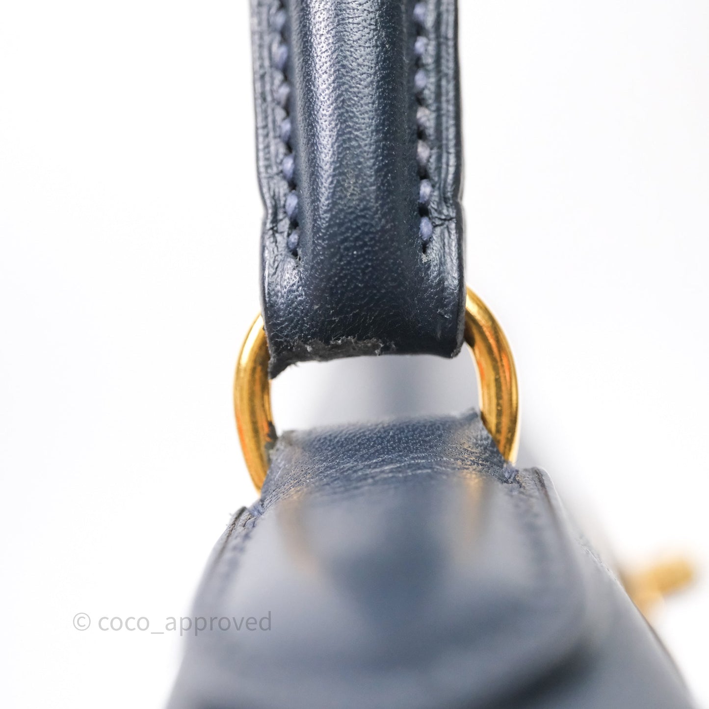 Hermes Kelly 28 Retourne Bleu Nuit 2Z Gold Hardware