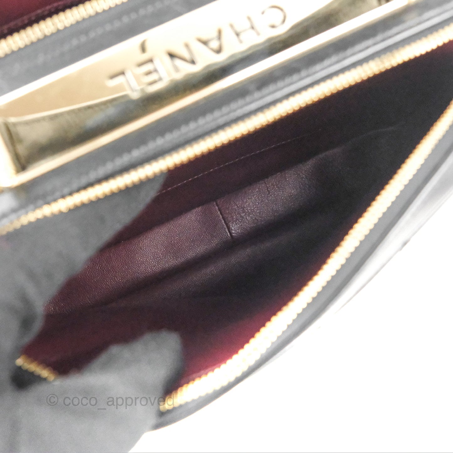 Chanel Quilted Small Trendy CC Bowling Bag Black Lambskin Gold Hardware