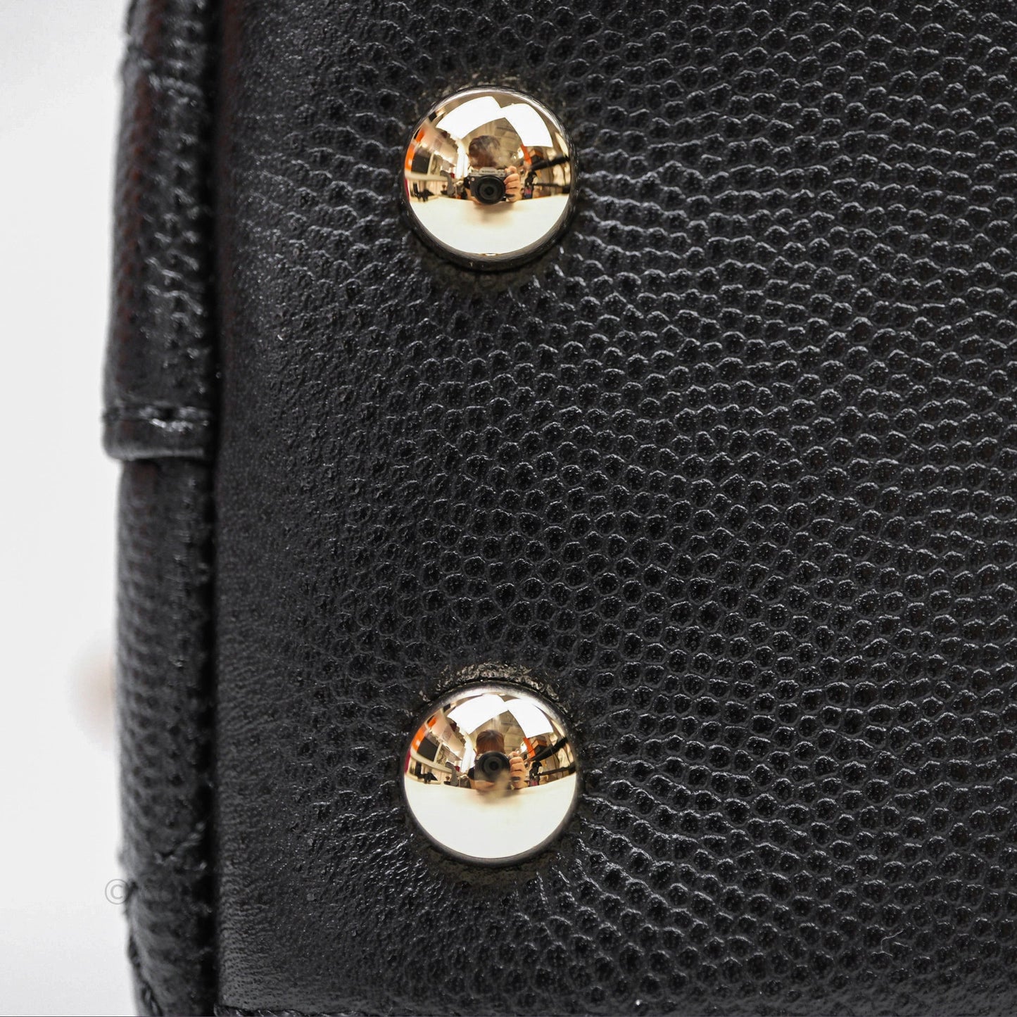 Chanel Small Coco Handle Quilted Black Caviar Gold Hardware