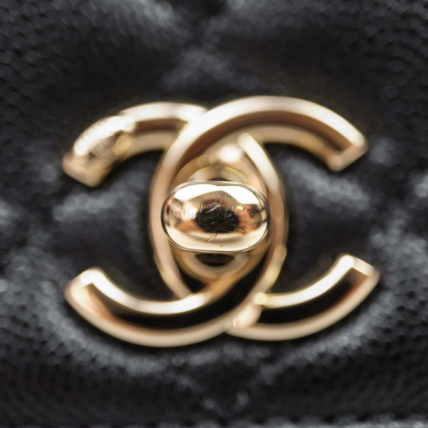 Chanel Small Coco Handle Quilted Black Caviar Gold Hardware