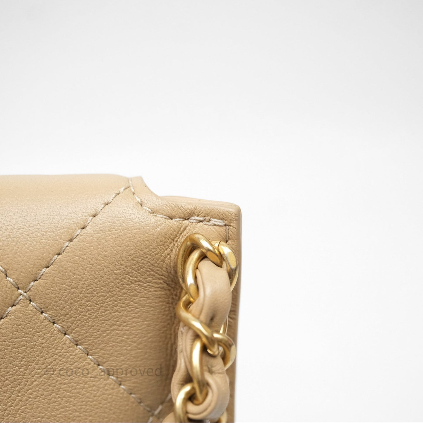 Chanel Small Hobo Bag Beige Calfskin Aged Gold Hardware
