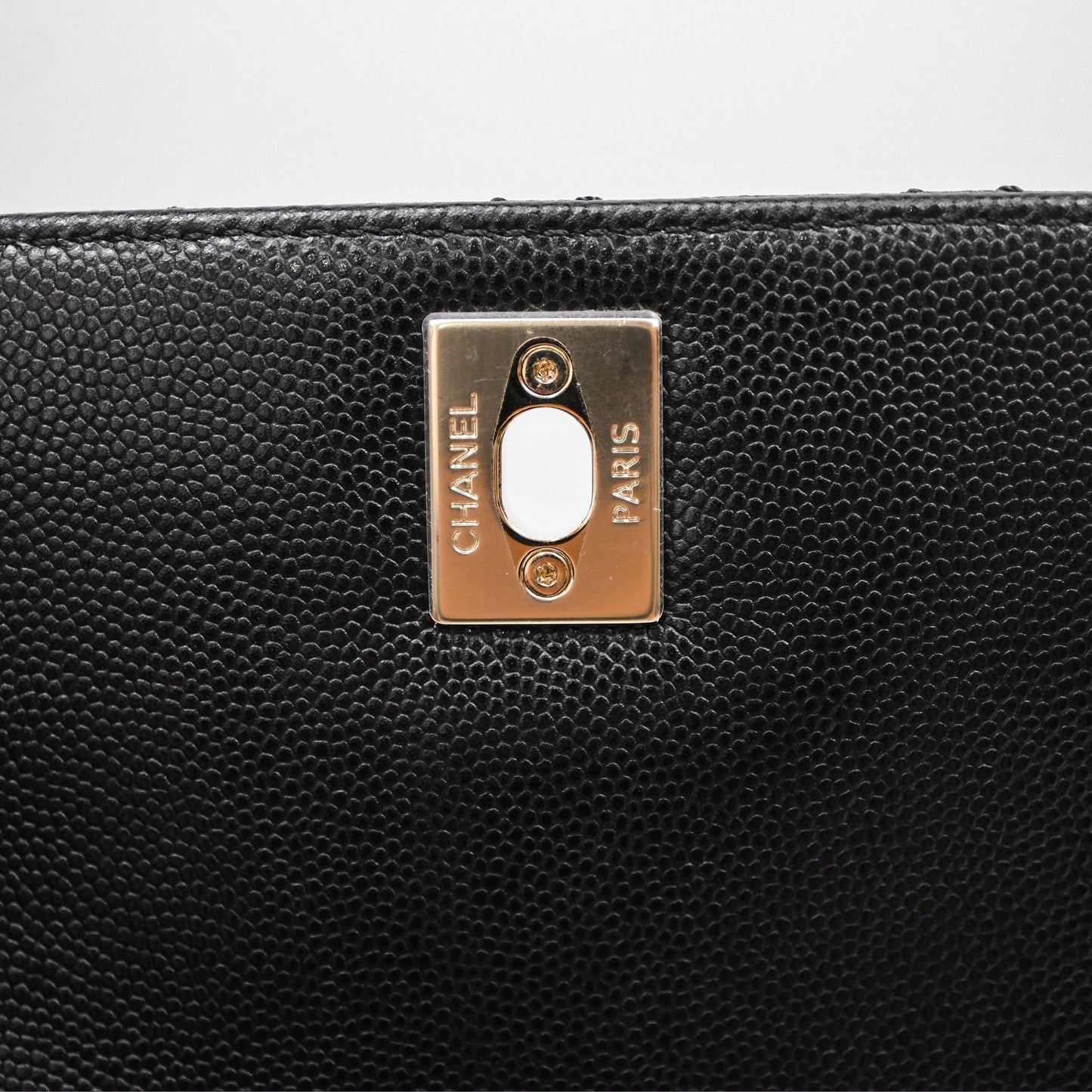 Chanel Small Coco Handle Quilted Black Caviar Gold Hardware