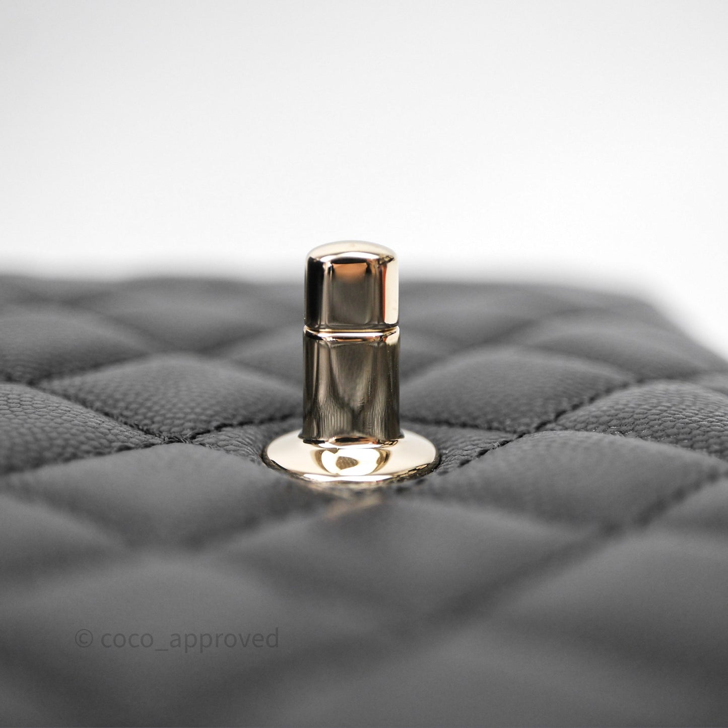 Chanel Small Coco Handle Quilted Black Caviar Gold Hardware